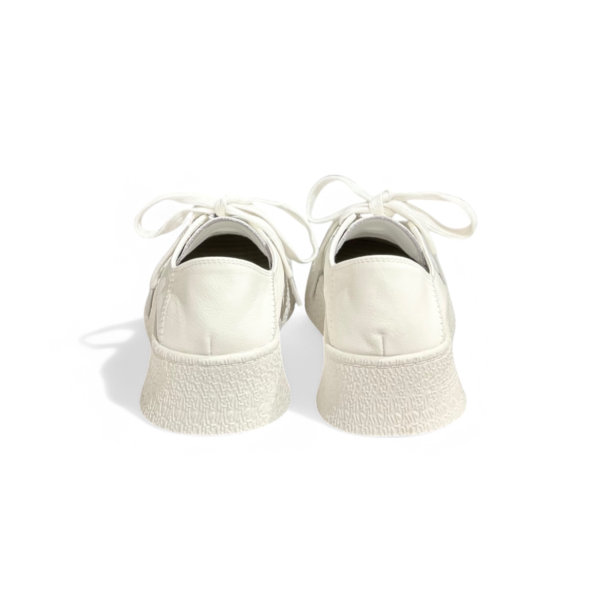 Monochrome Textured Platform Sneakers