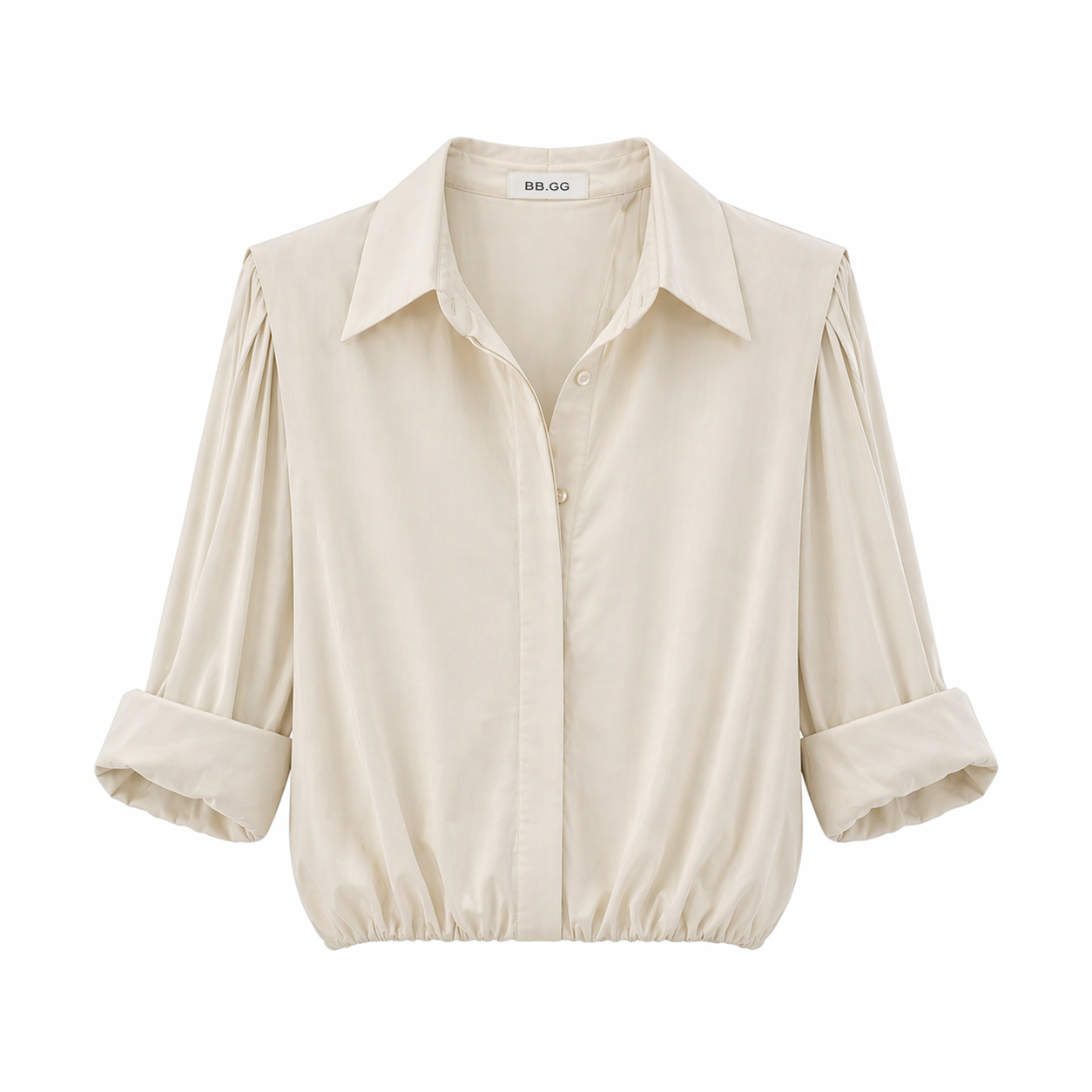 Structured Shoulder Blouson Shirt