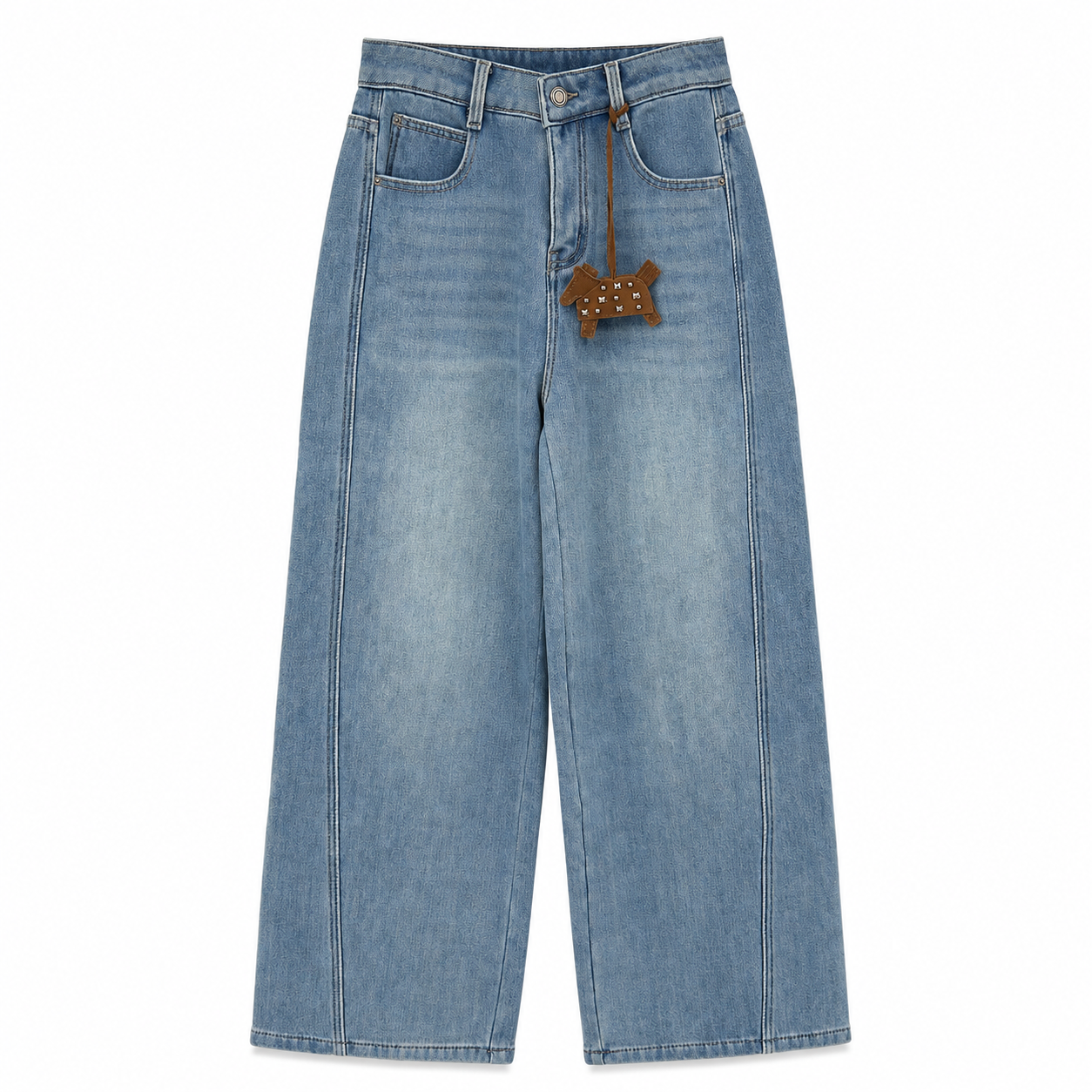 Marlowe Fleece-Lined Wide-Leg Jeans