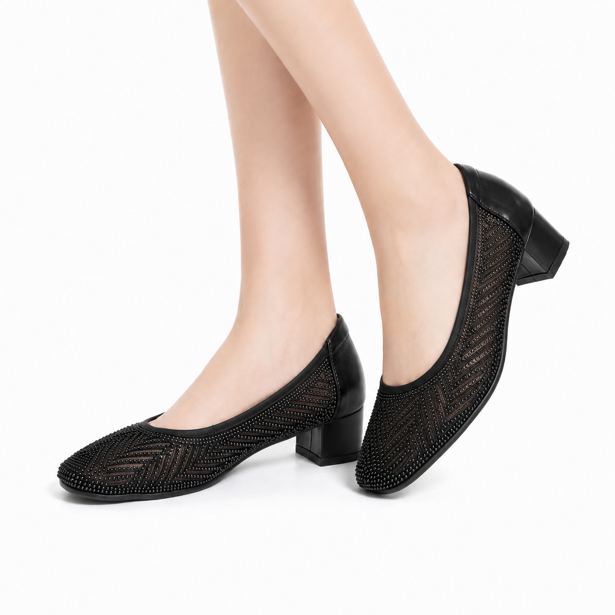 Velour Noir Heel