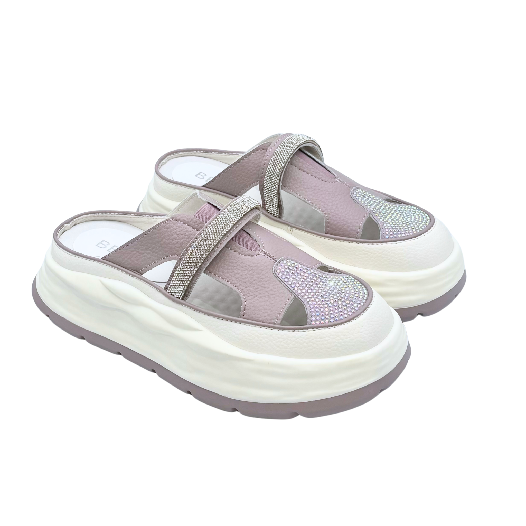 Casual Bling Platform Half Slippers