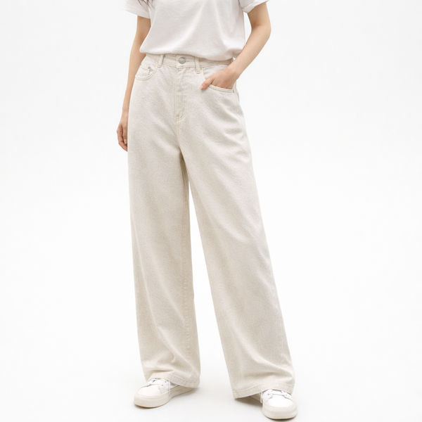 Printed Wide-Leg Trousers