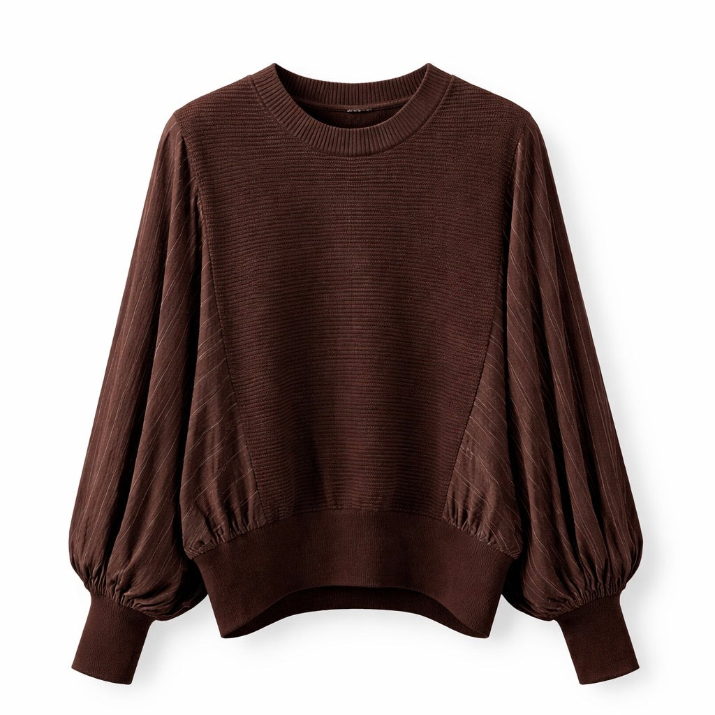 Dual Texture Stripe Top
