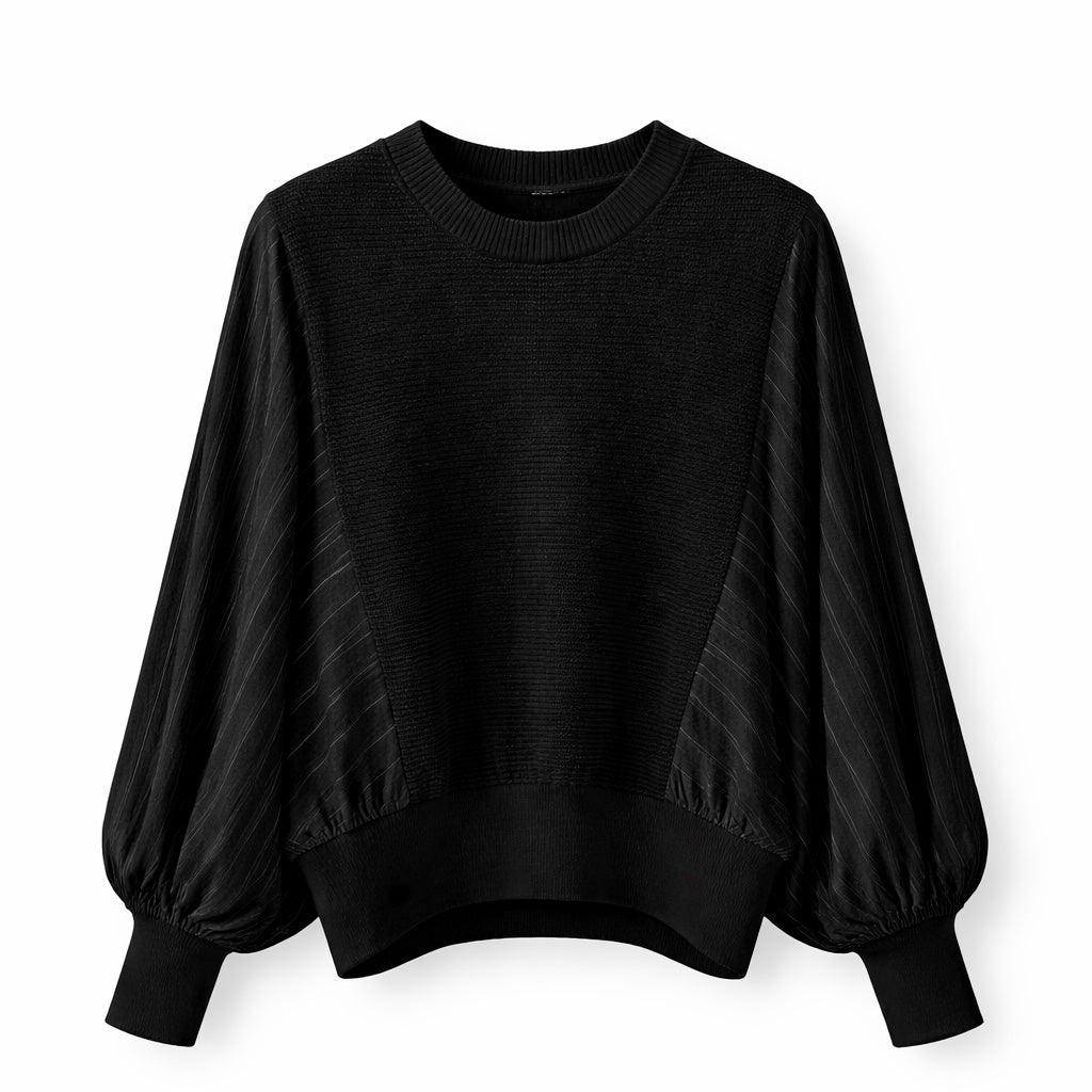 Dual Texture Stripe Top
