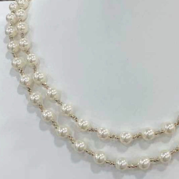 Two layer Pearl Beaded Necklace