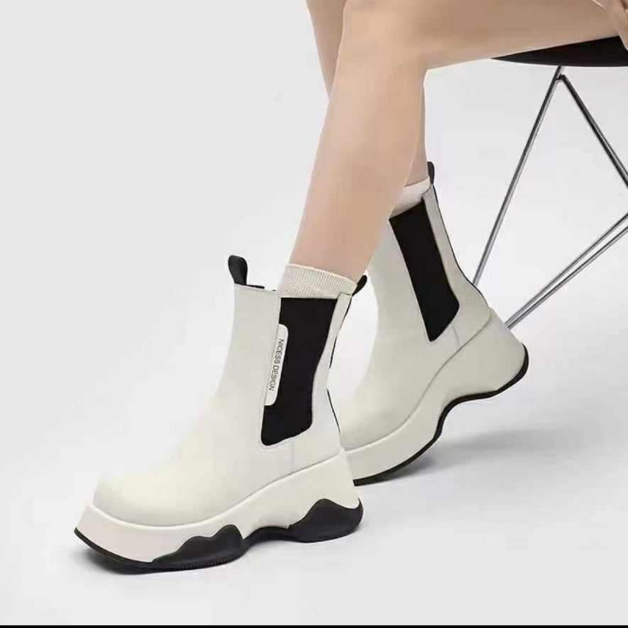 Spliced Calf Bootie