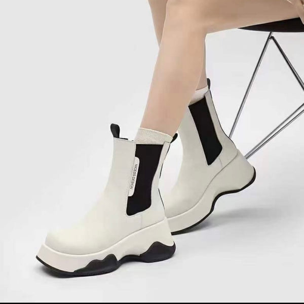 Spliced Calf Bootie