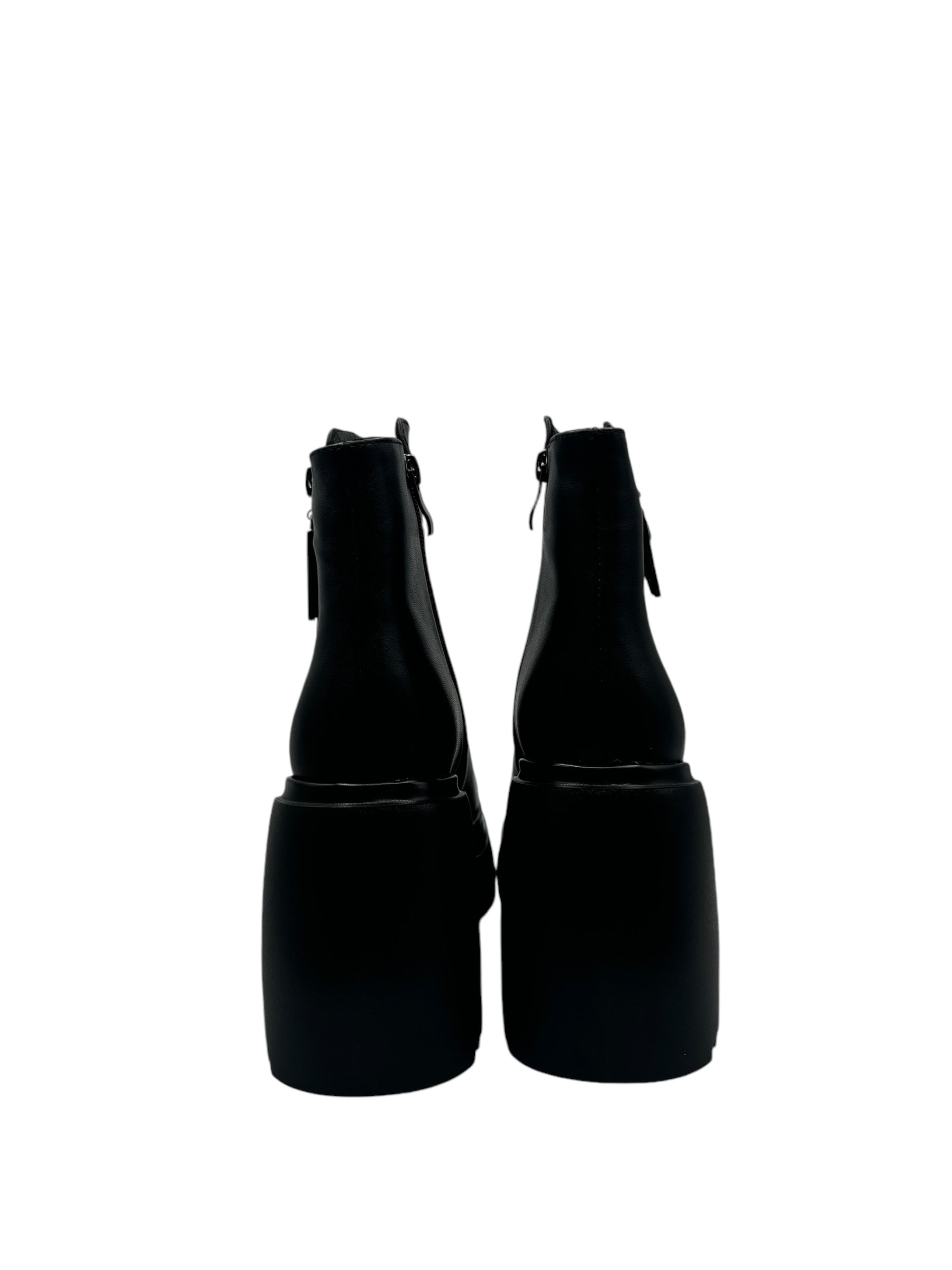 Calfskin High-Heeled Buckle Boots