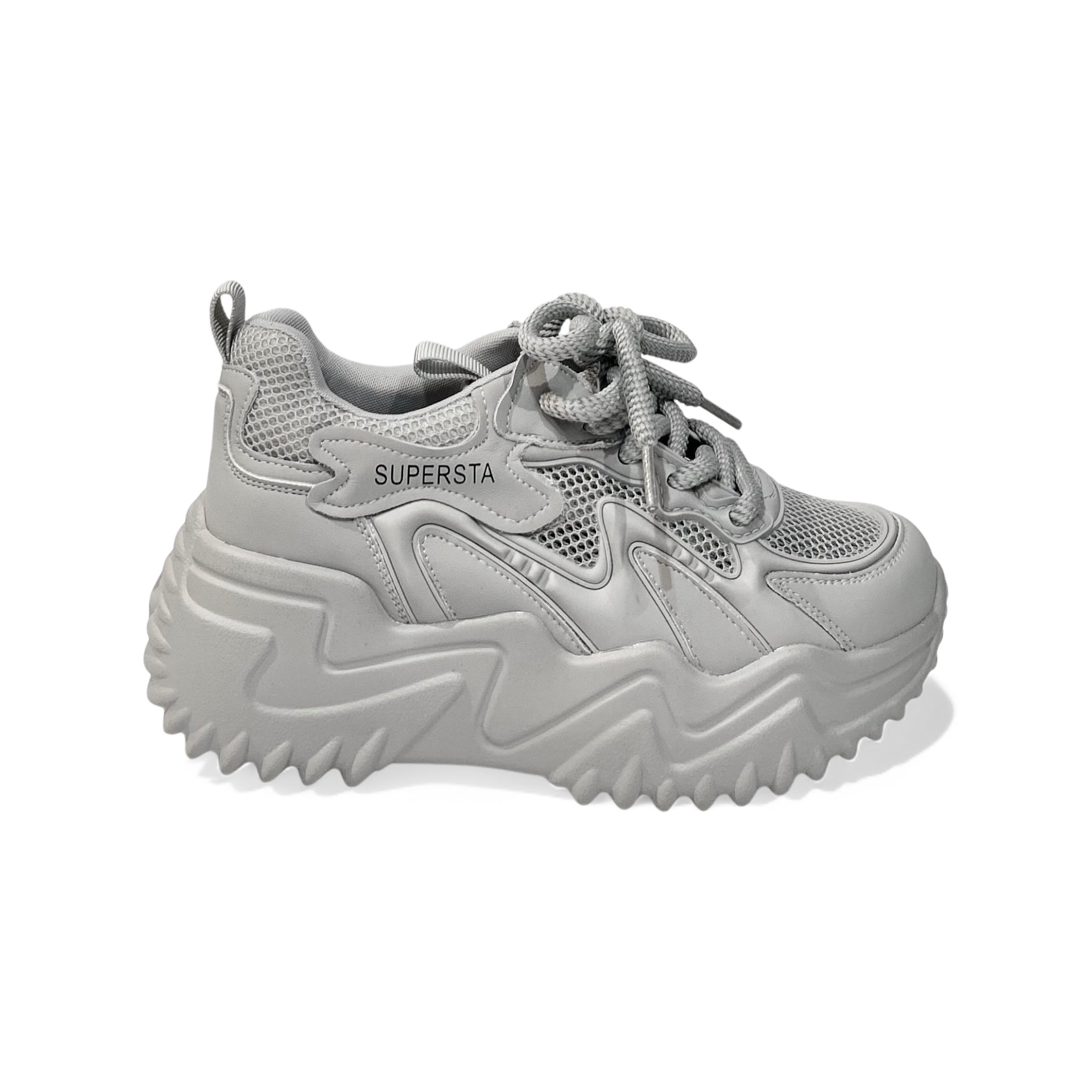 Muted Monochrome Chunky Sneakers