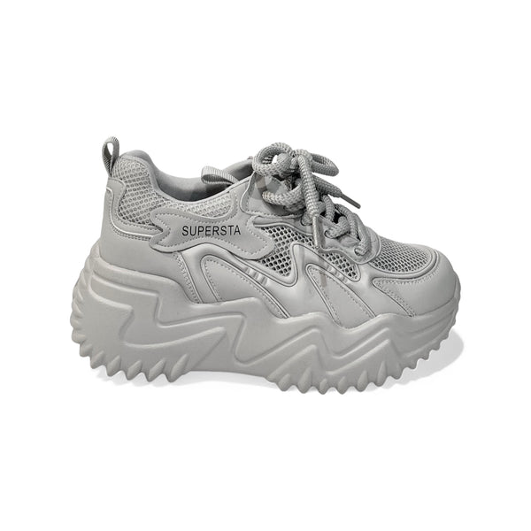 Muted Monochrome Chunky Sneakers
