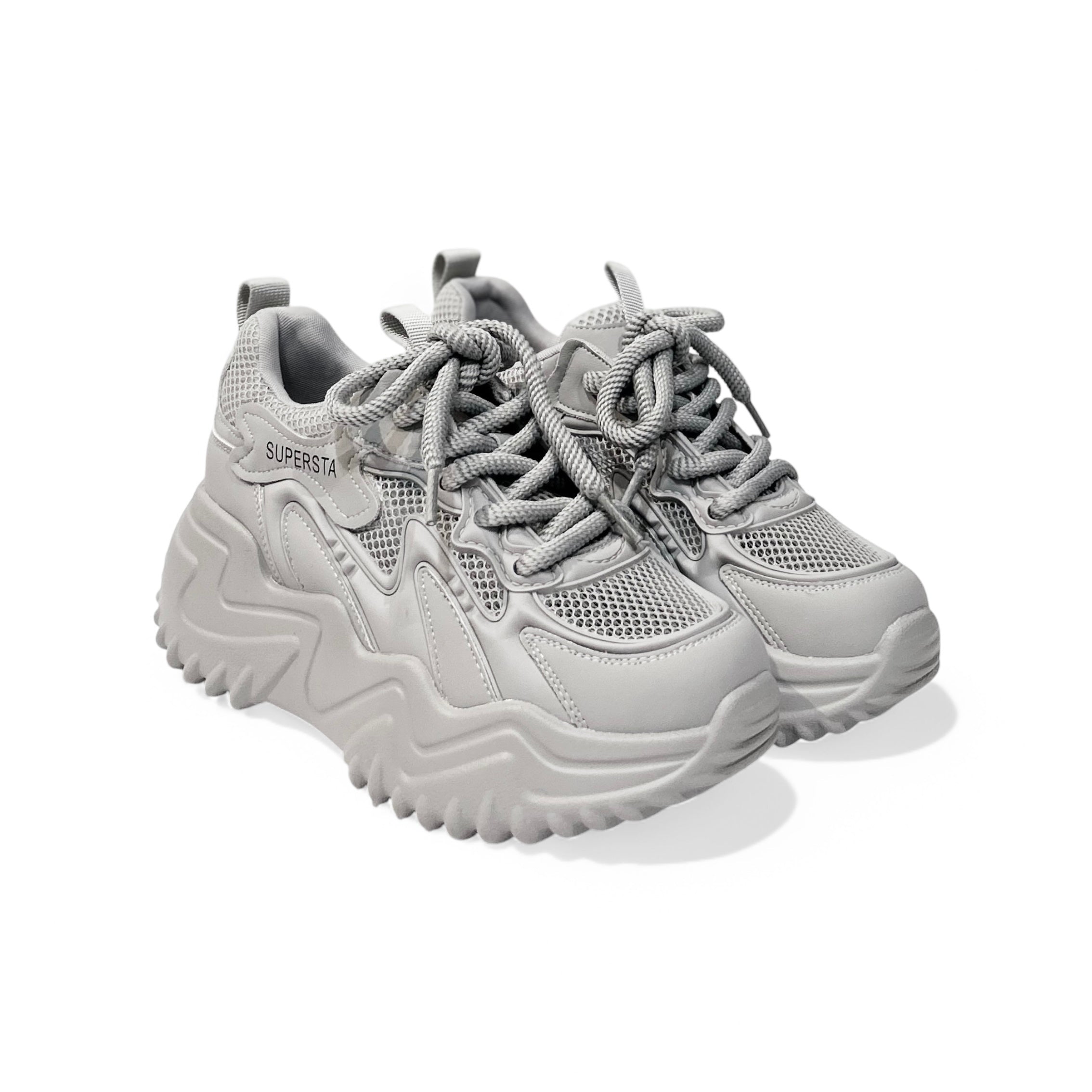 Muted Monochrome Chunky Sneakers