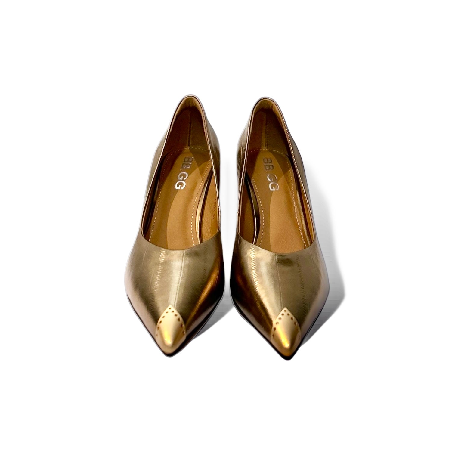 Sculpted Cap-Toe Calfskin Pumps