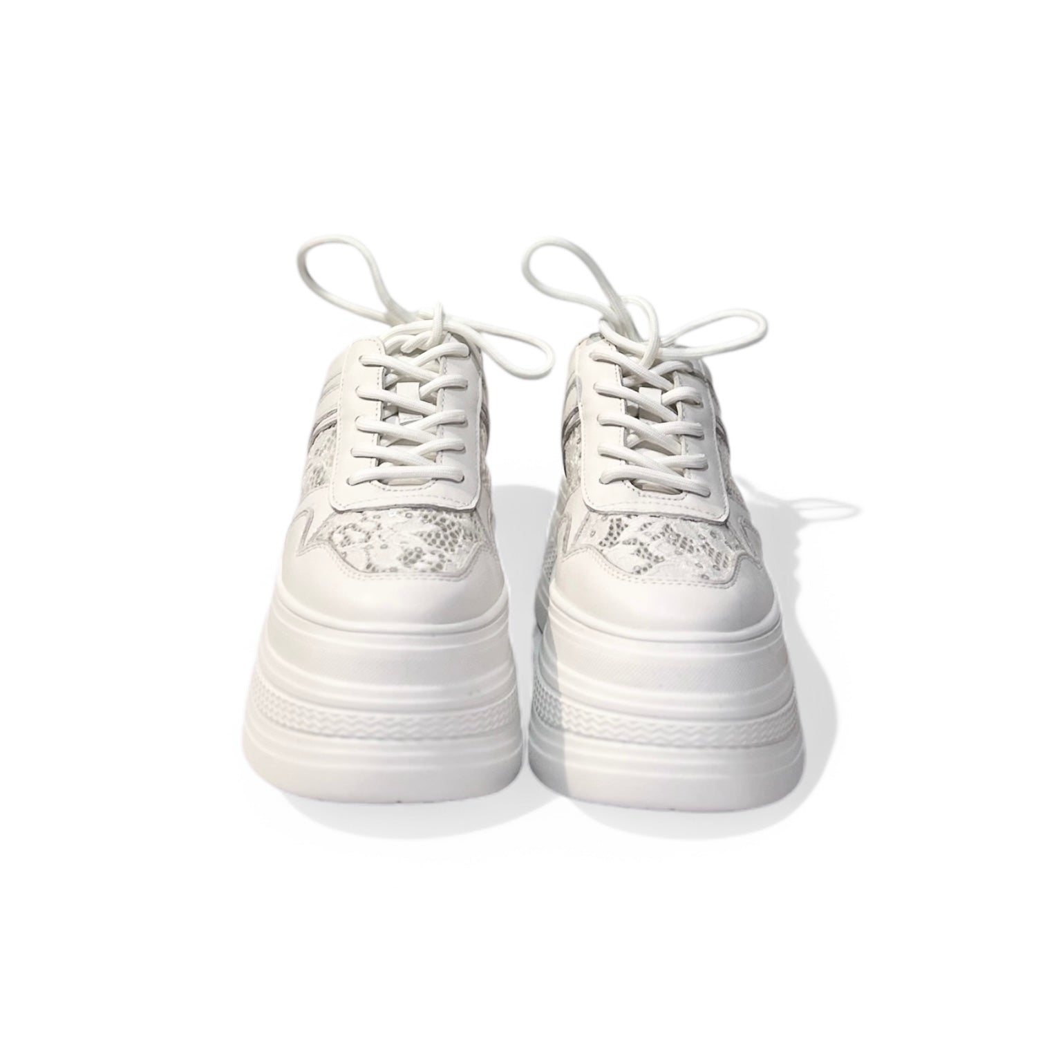 Laced Elevated Platform Mules