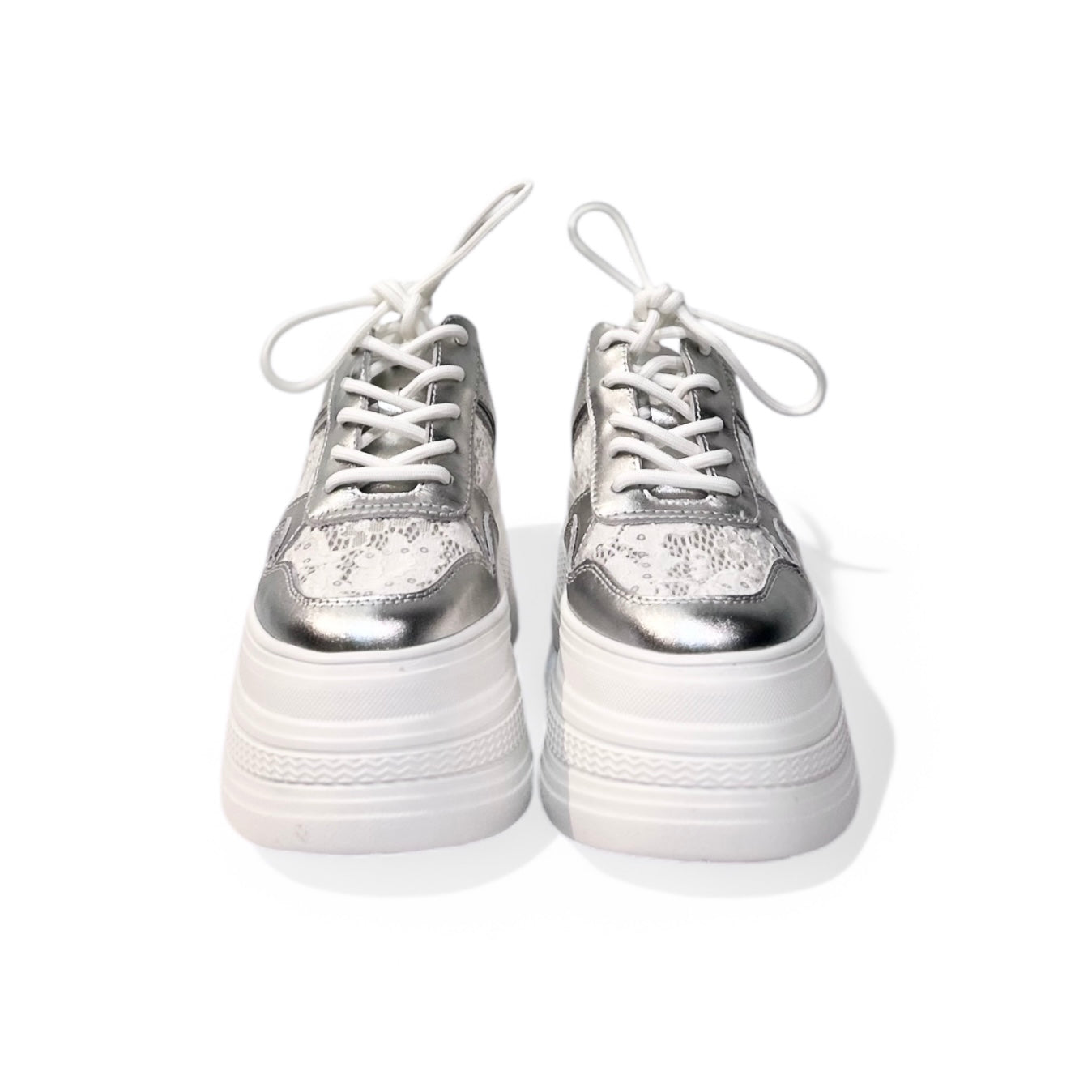 Laced Elevated Platform Mules