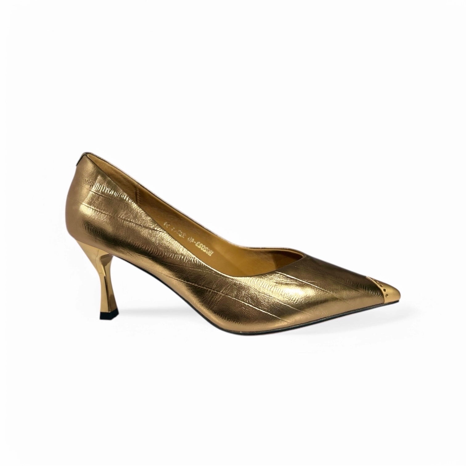 Sculpted Cap-Toe Calfskin Pumps