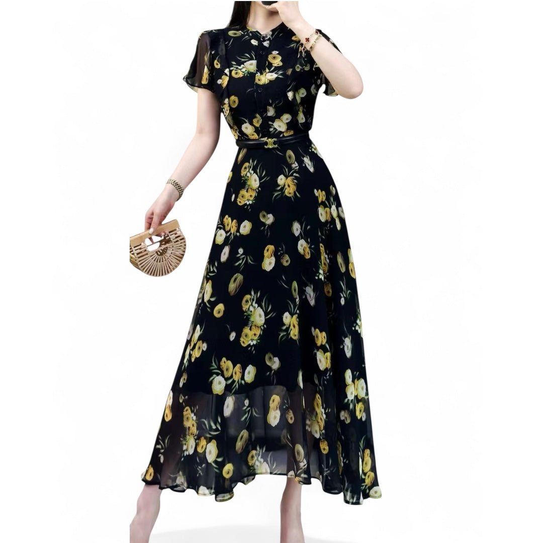 Silk Garden Bloom Maxi Dress
