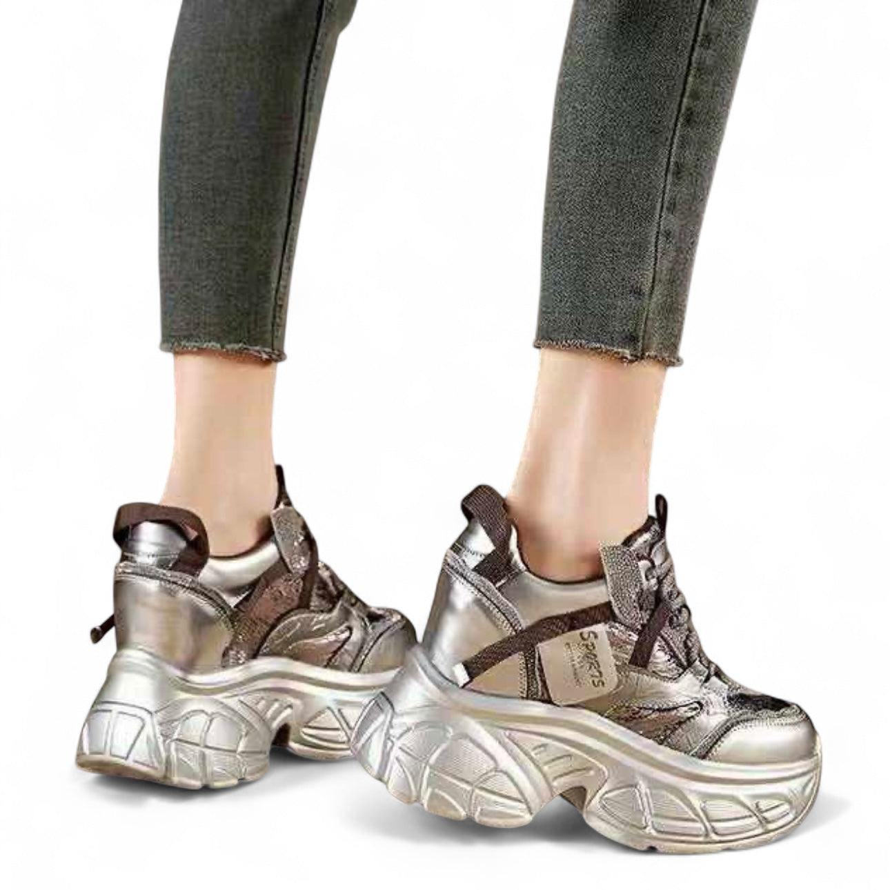 Crystal Detail Platform Sneaker