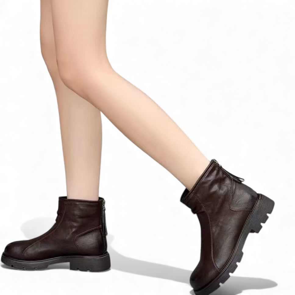 Modern Square‑toe Bootie