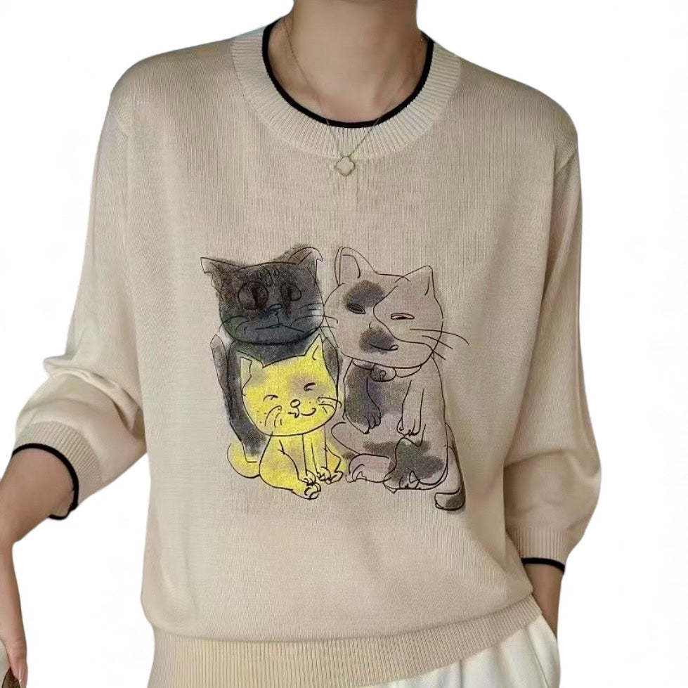 Trio Knit Sweater