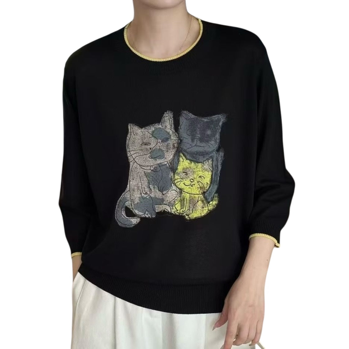 Trio Knit Sweater