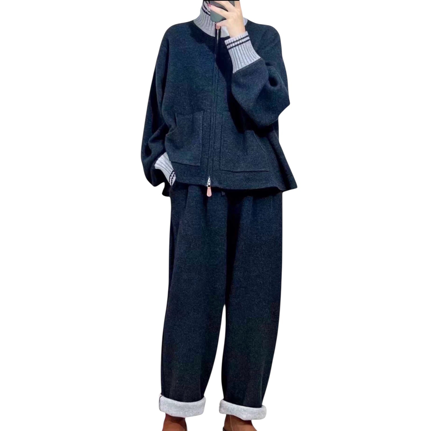 Structured Knit Pants