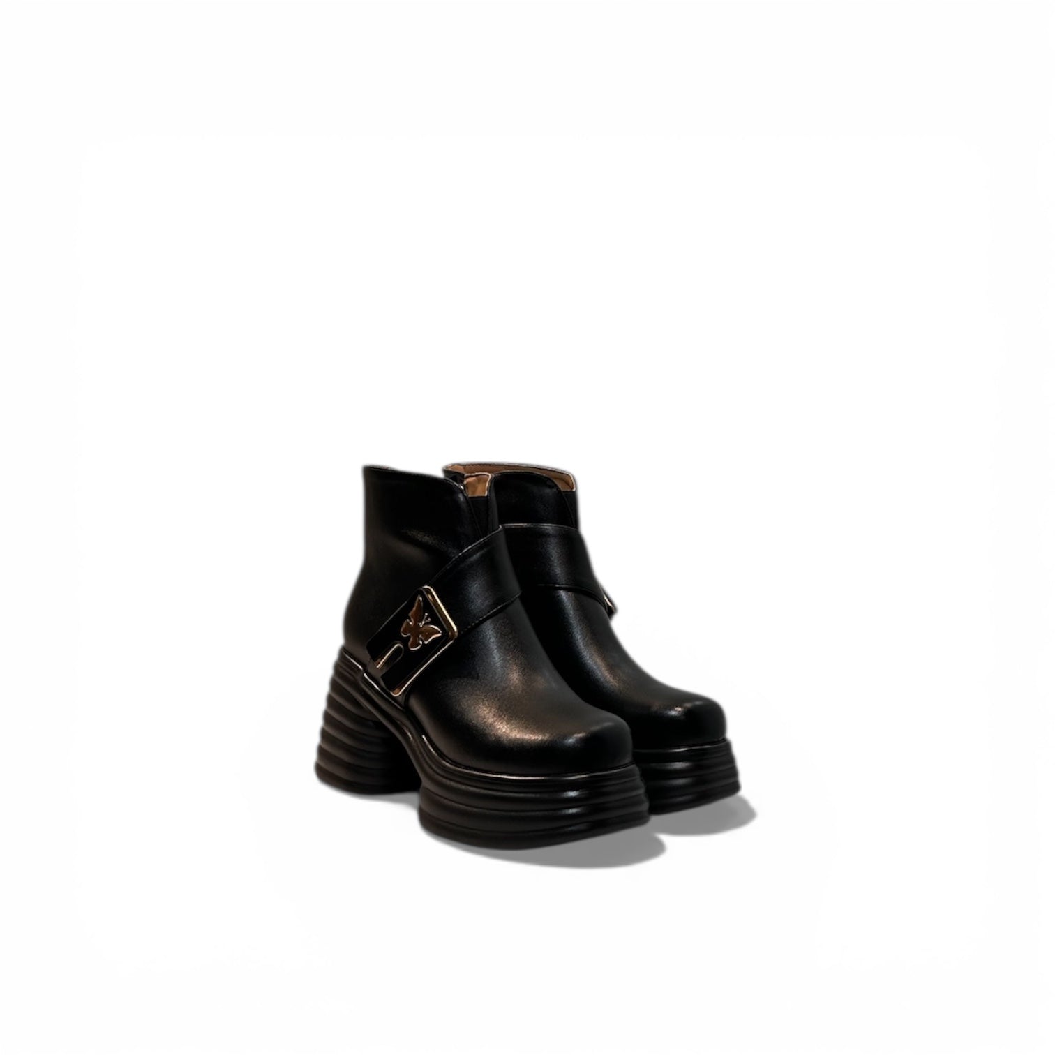 Butterfly Buckle Ankle Boots