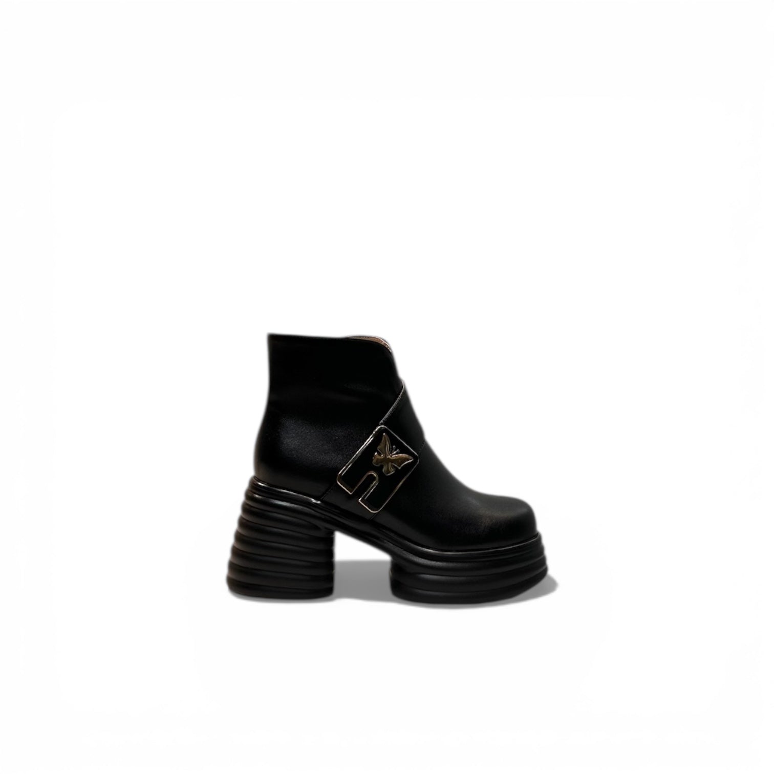 Butterfly Buckle Ankle Boots