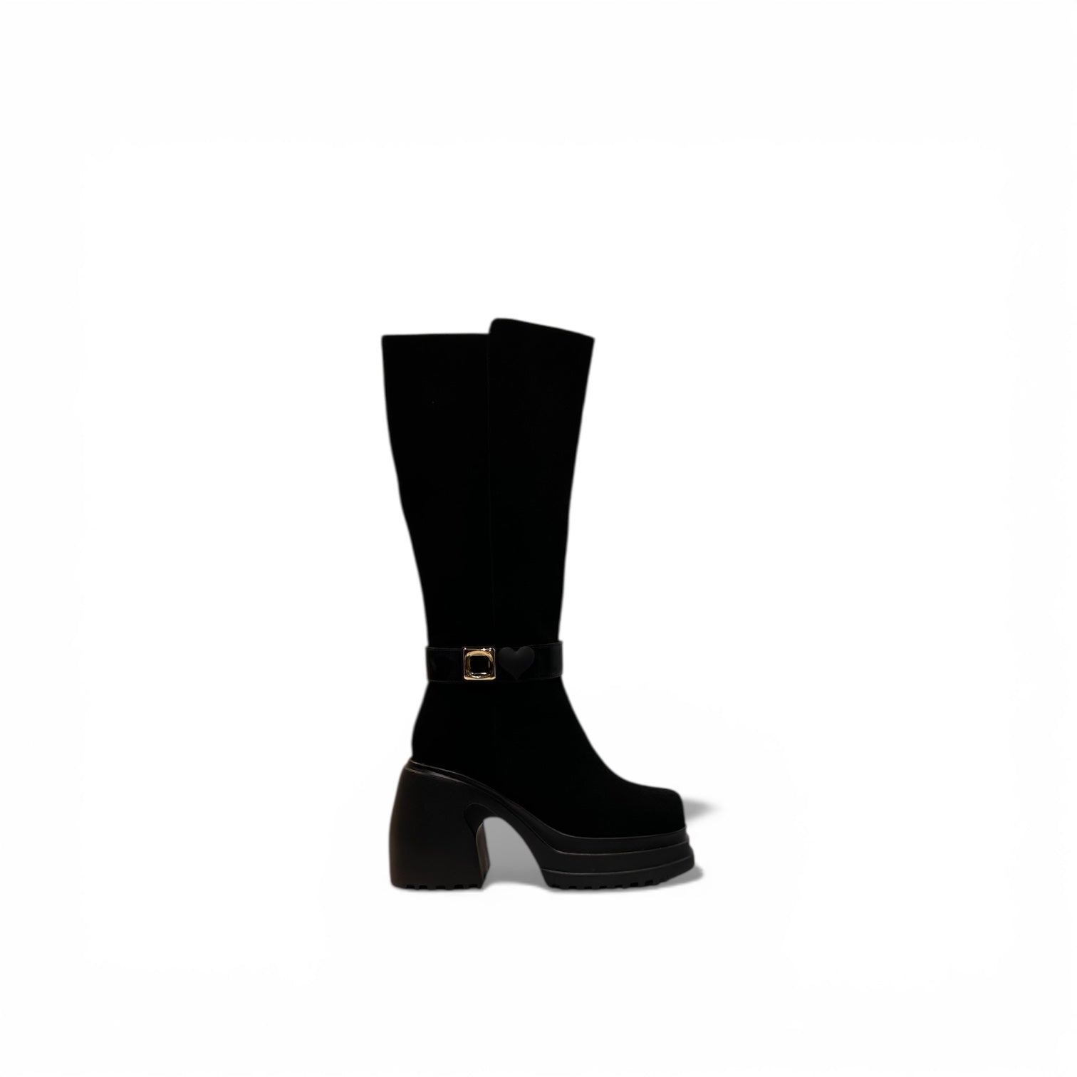 Heart Strap Platform Boot