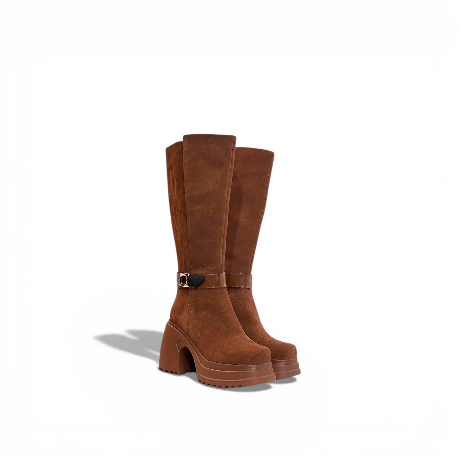 Heart Strap Platform Boot