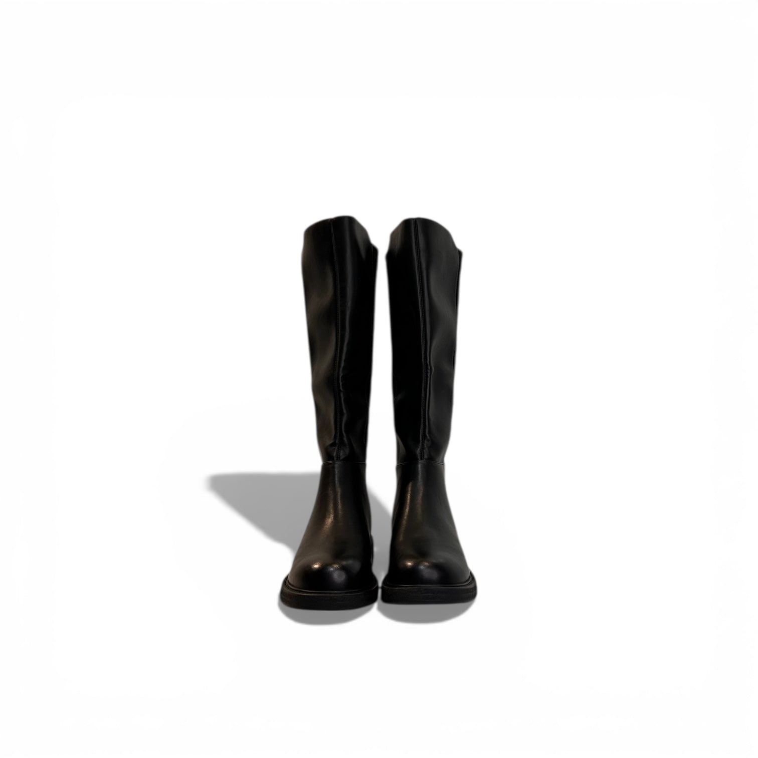 Dual-Texture Straight Boots