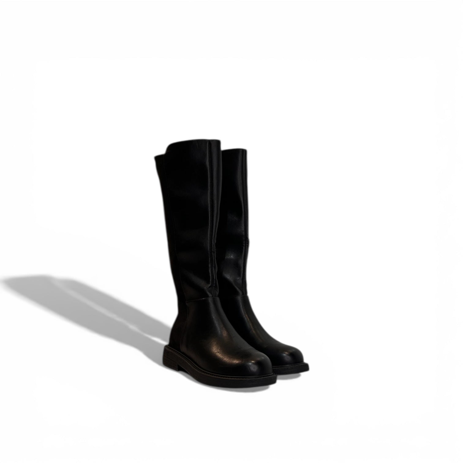 Dual-Texture Straight Boots