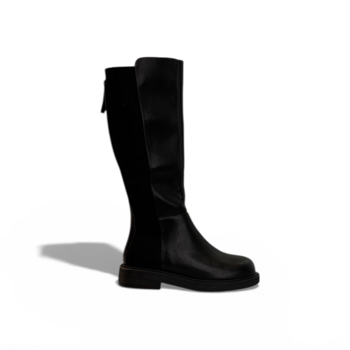 Dual-Texture Straight Boots