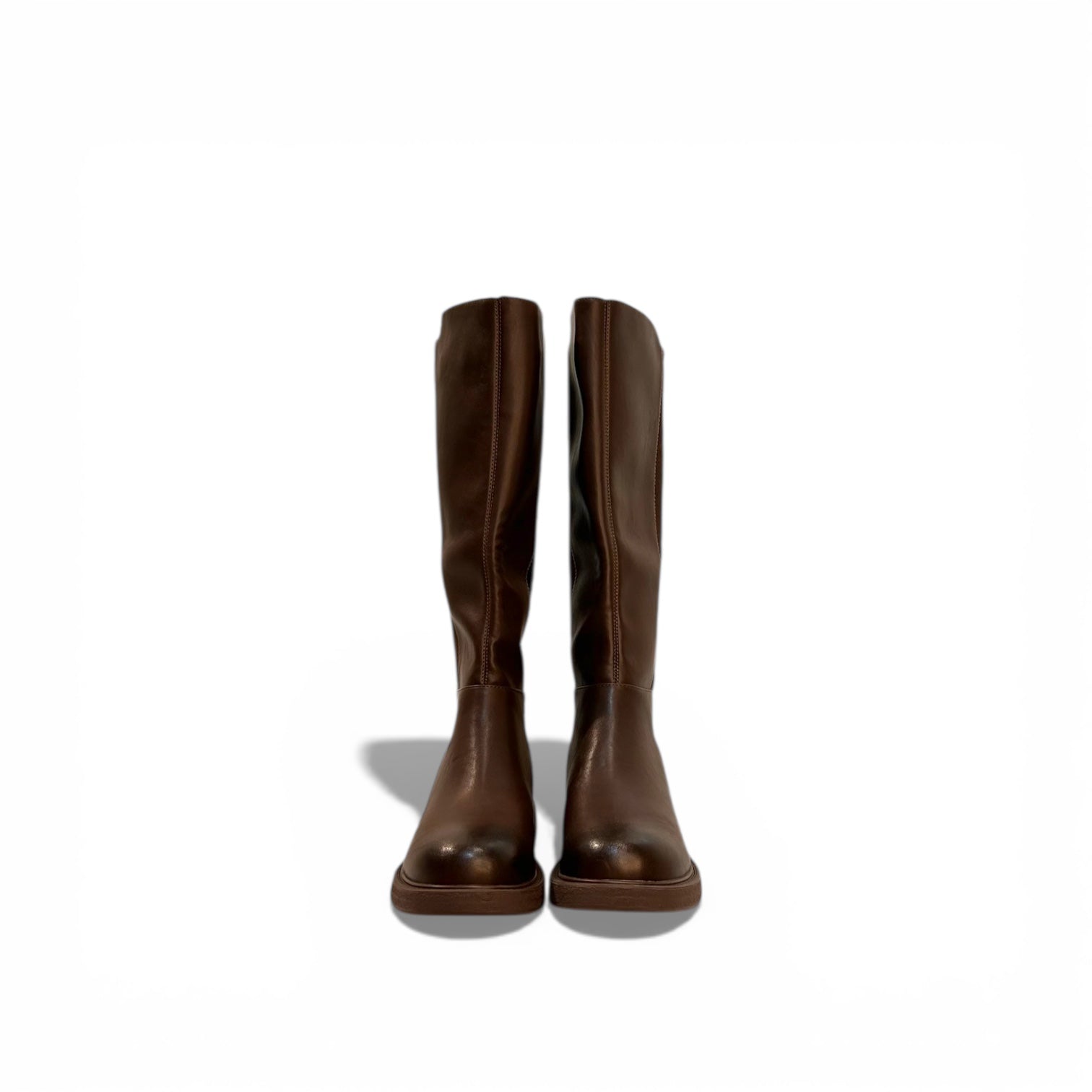Dual-Texture Straight Boots