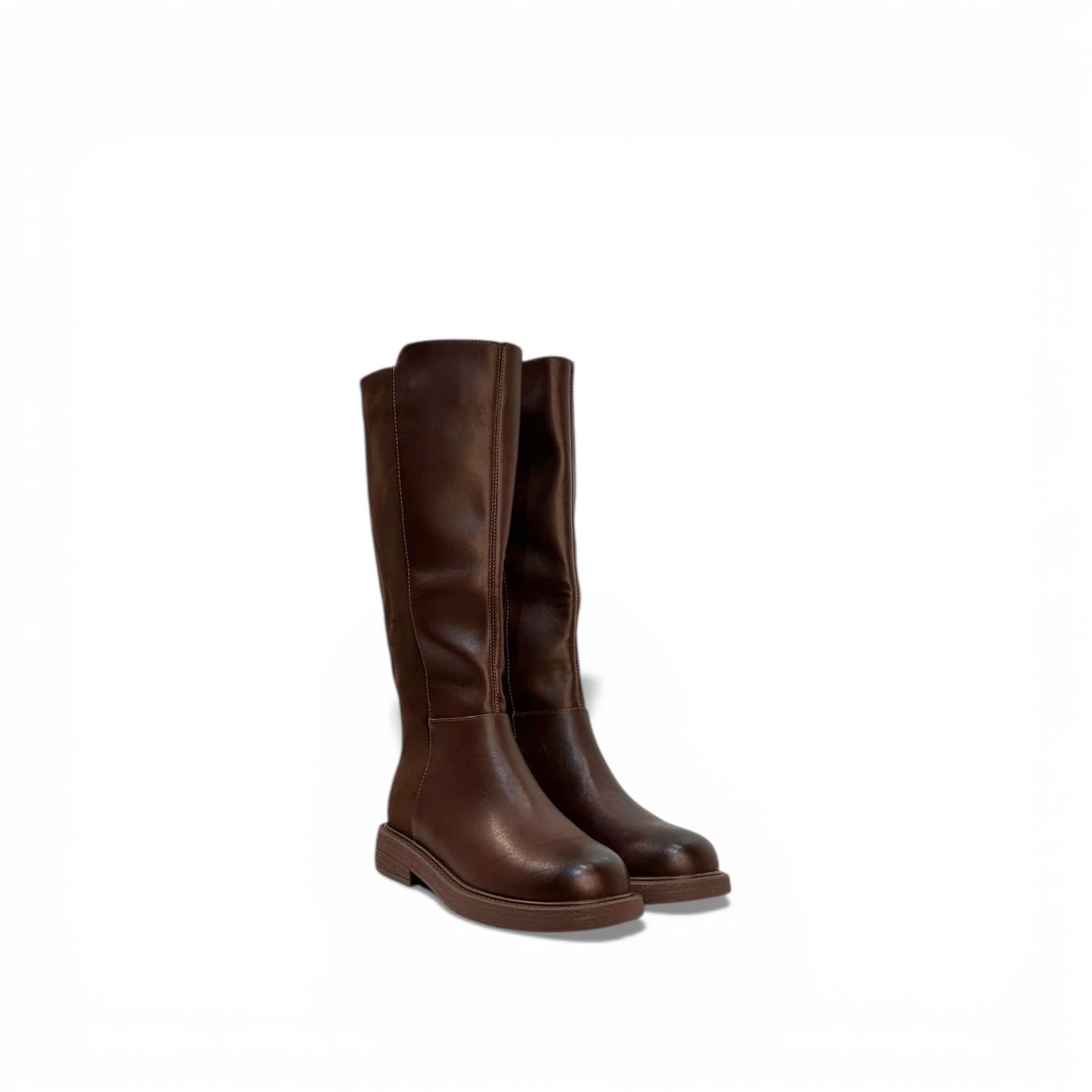 Dual-Texture Straight Boots