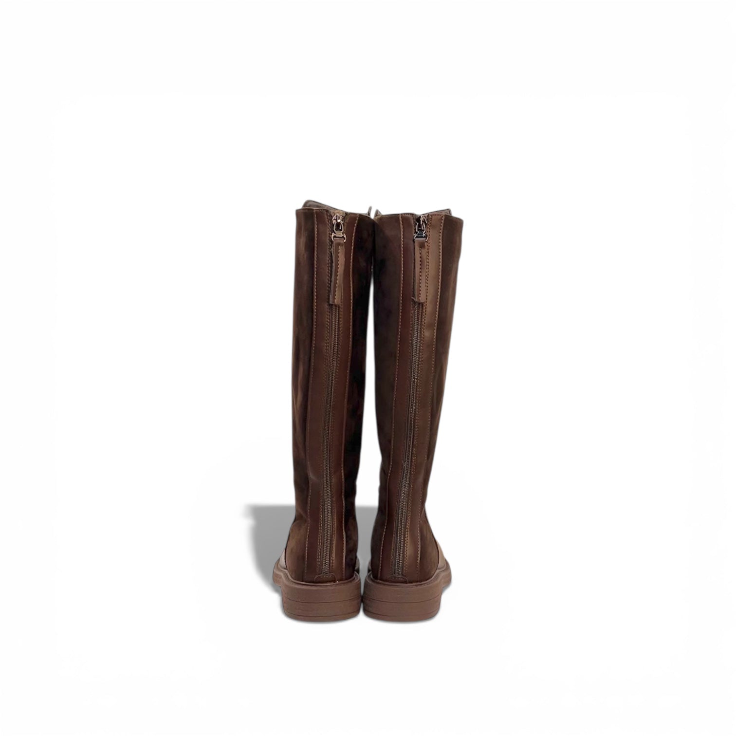 Dual-Texture Straight Boots