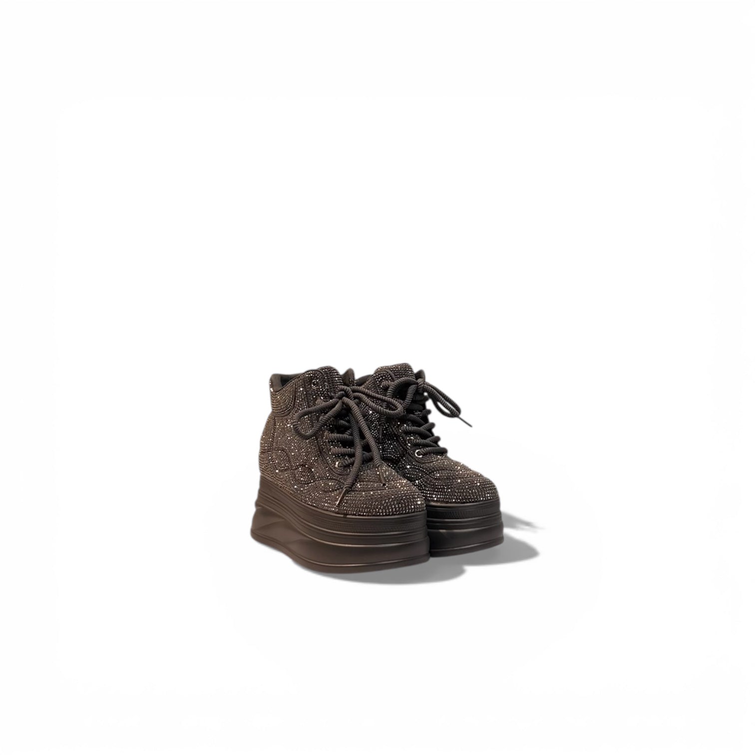 Crystal Noir Platform sneakers