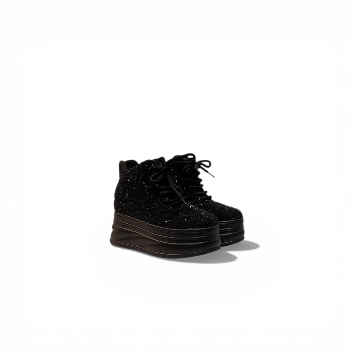 Crystal Noir Platform sneakers