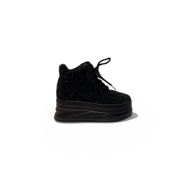 Crystal Noir Platform sneakers