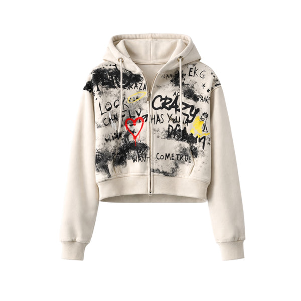 Graffiti Rebel Zip Hoodie