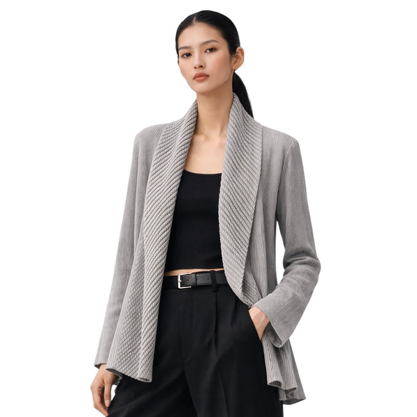 Drape Pleat Cardigan