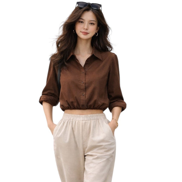 Structured Shoulder Blouson Shirt