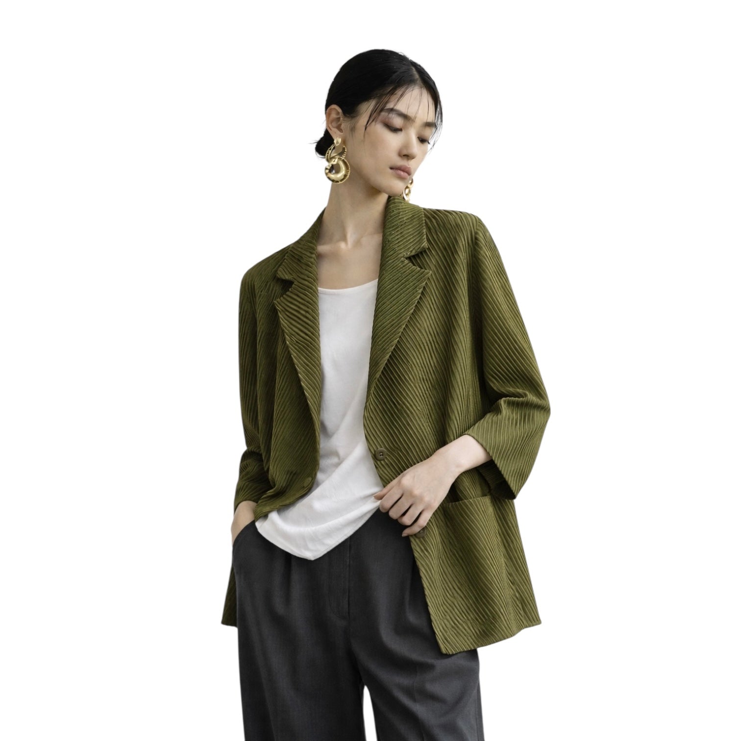 Drape Pleat Jacket