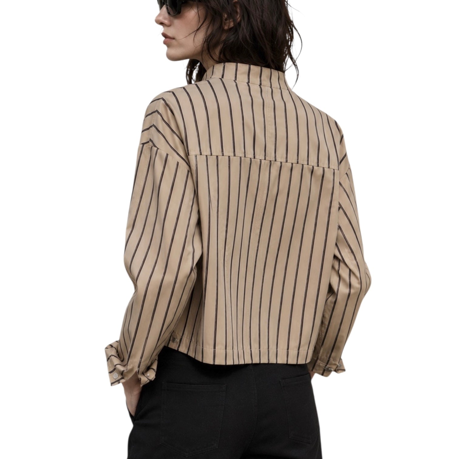 Pinstripe Zip Jacket