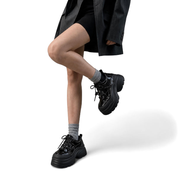 Onyx Rebel Platform Sneakers