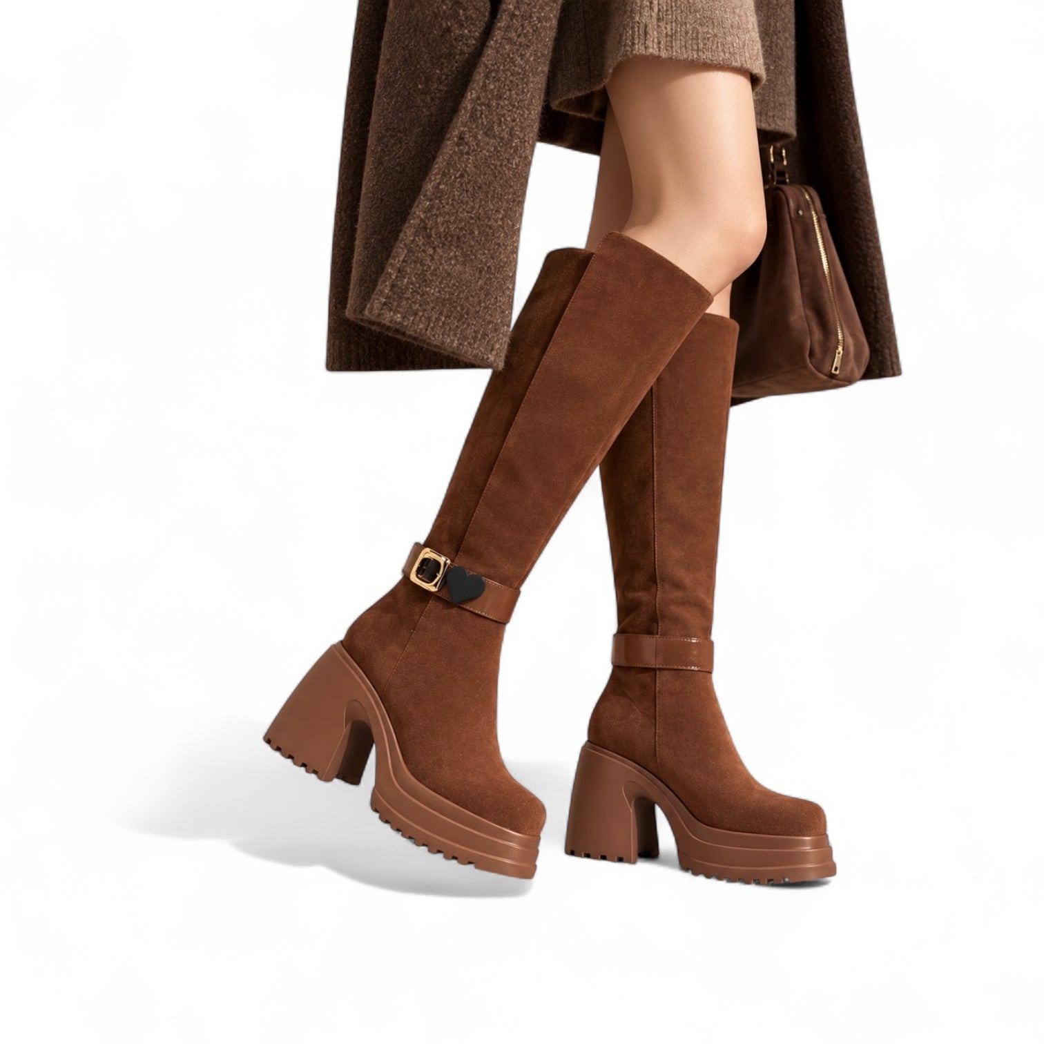 Heart Strap Platform Boot