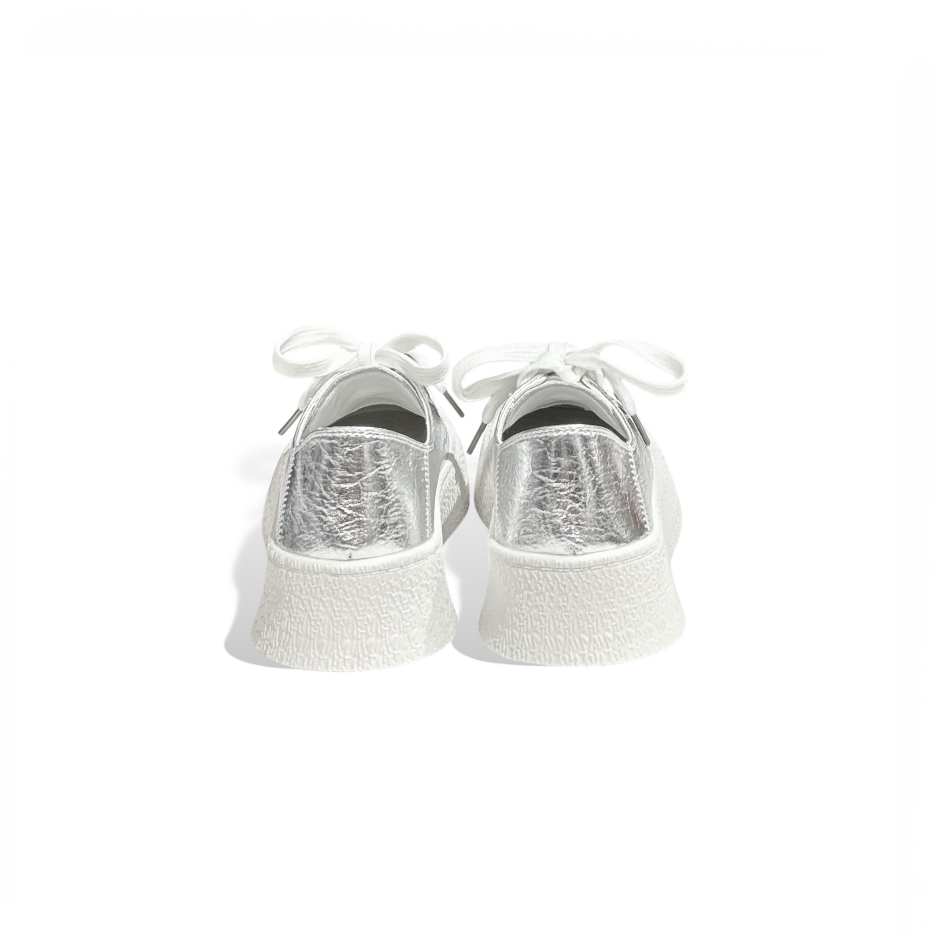 Monochrome Textured Platform Sneakers