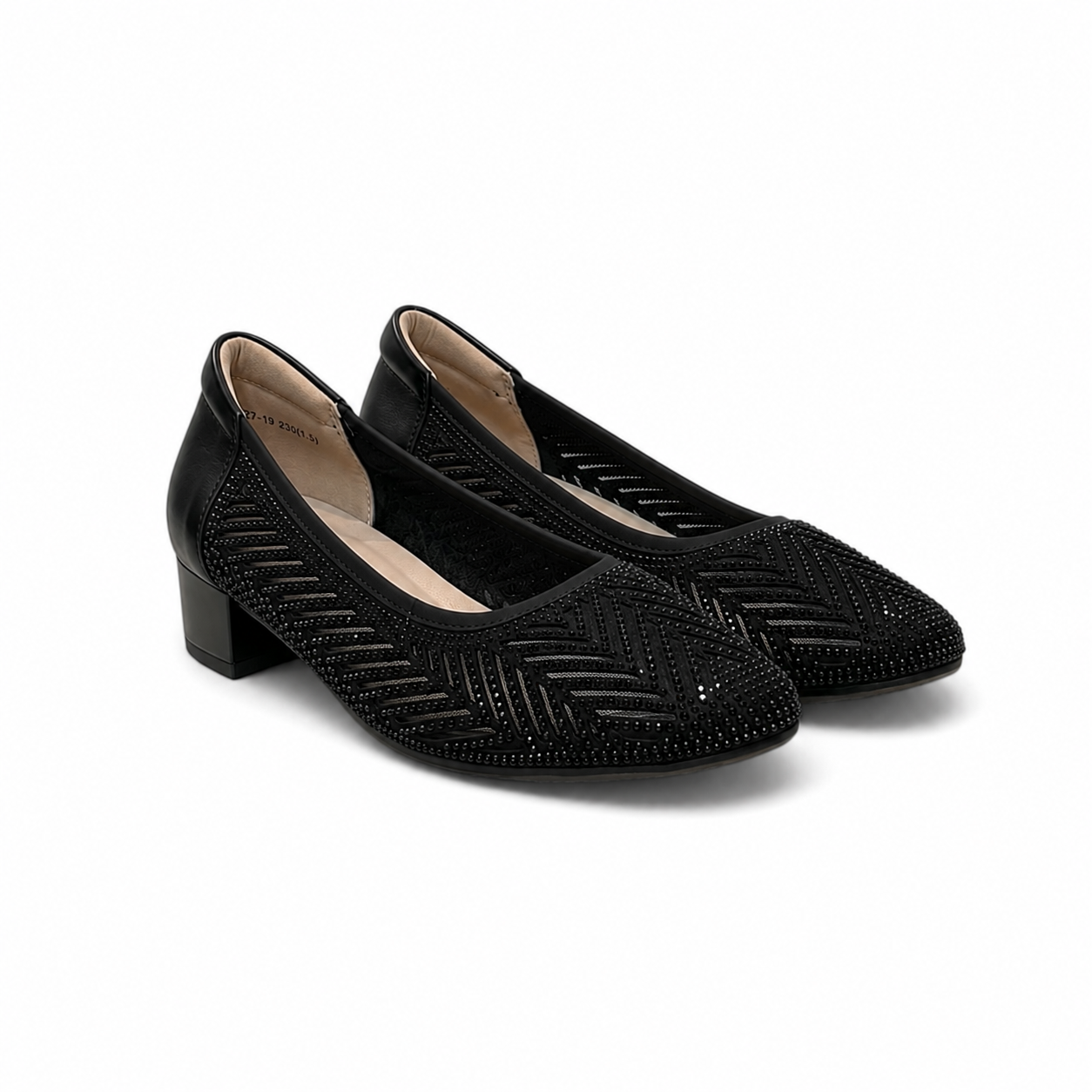Velour Noir Heel