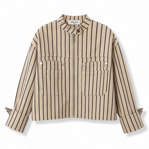 Pinstripe Zip Jacket