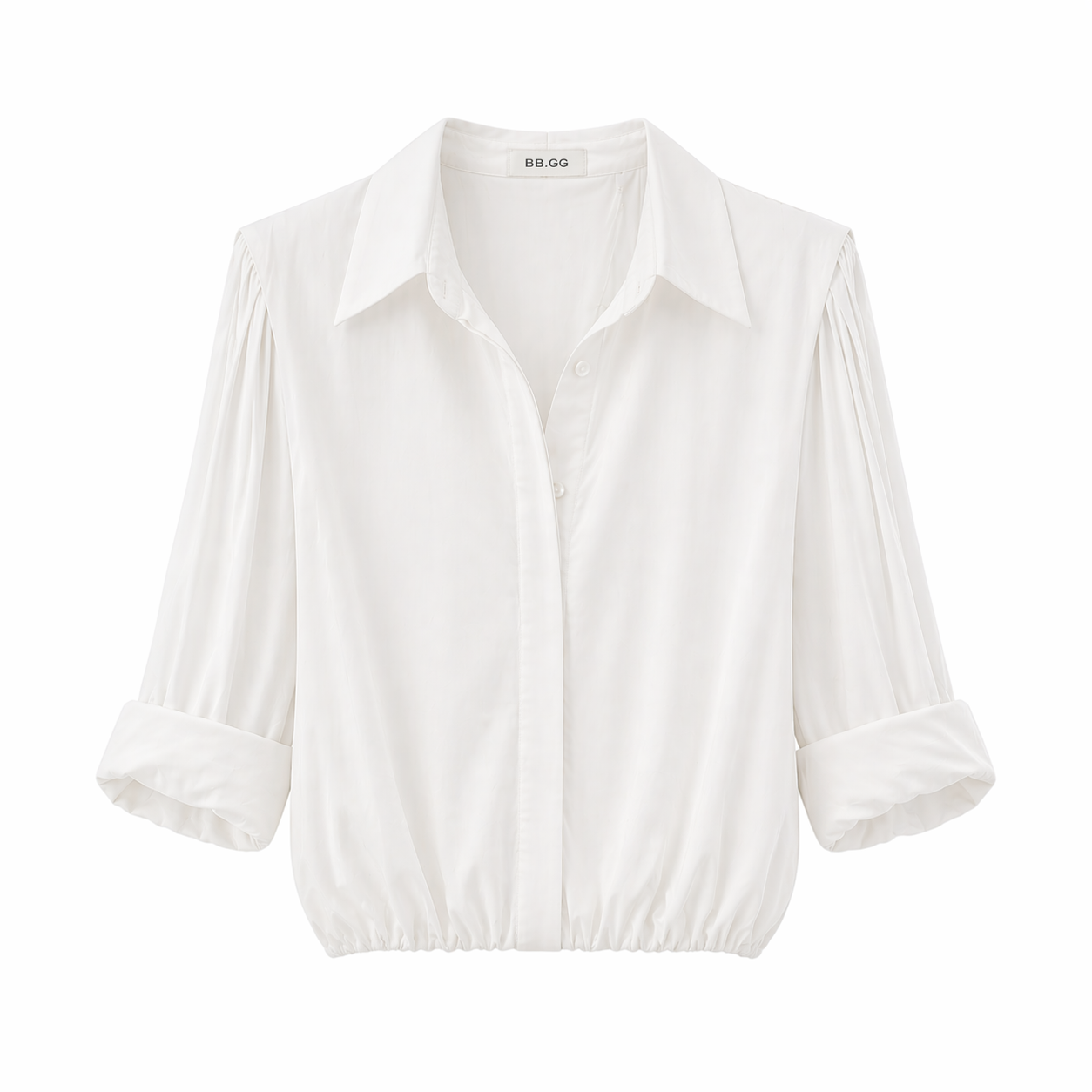 Structured Shoulder Blouson Shirt