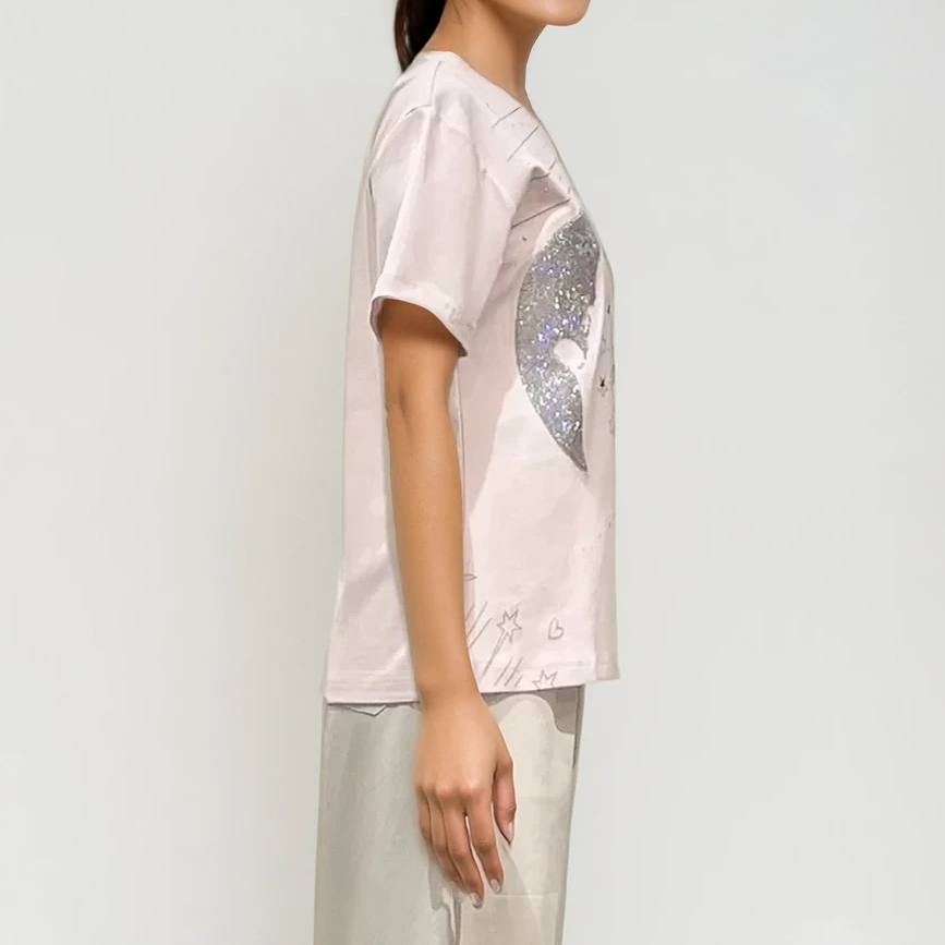 Celestial Glow Embellished Tee